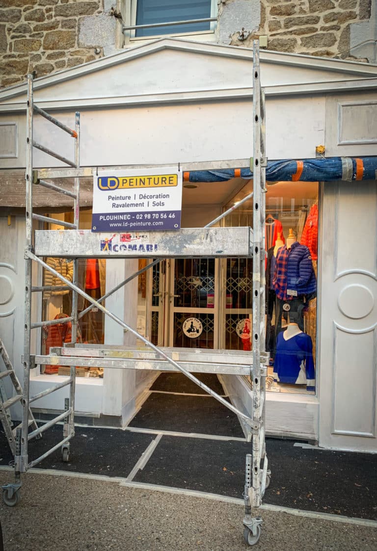 Ravalement façade d'une boutique